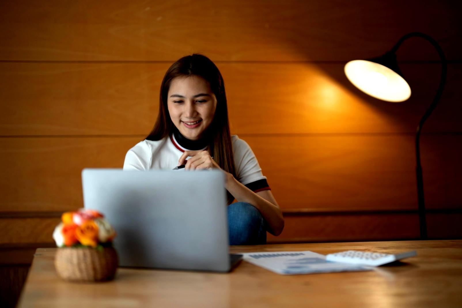 Financial analysis workspace showing charts and data visualization